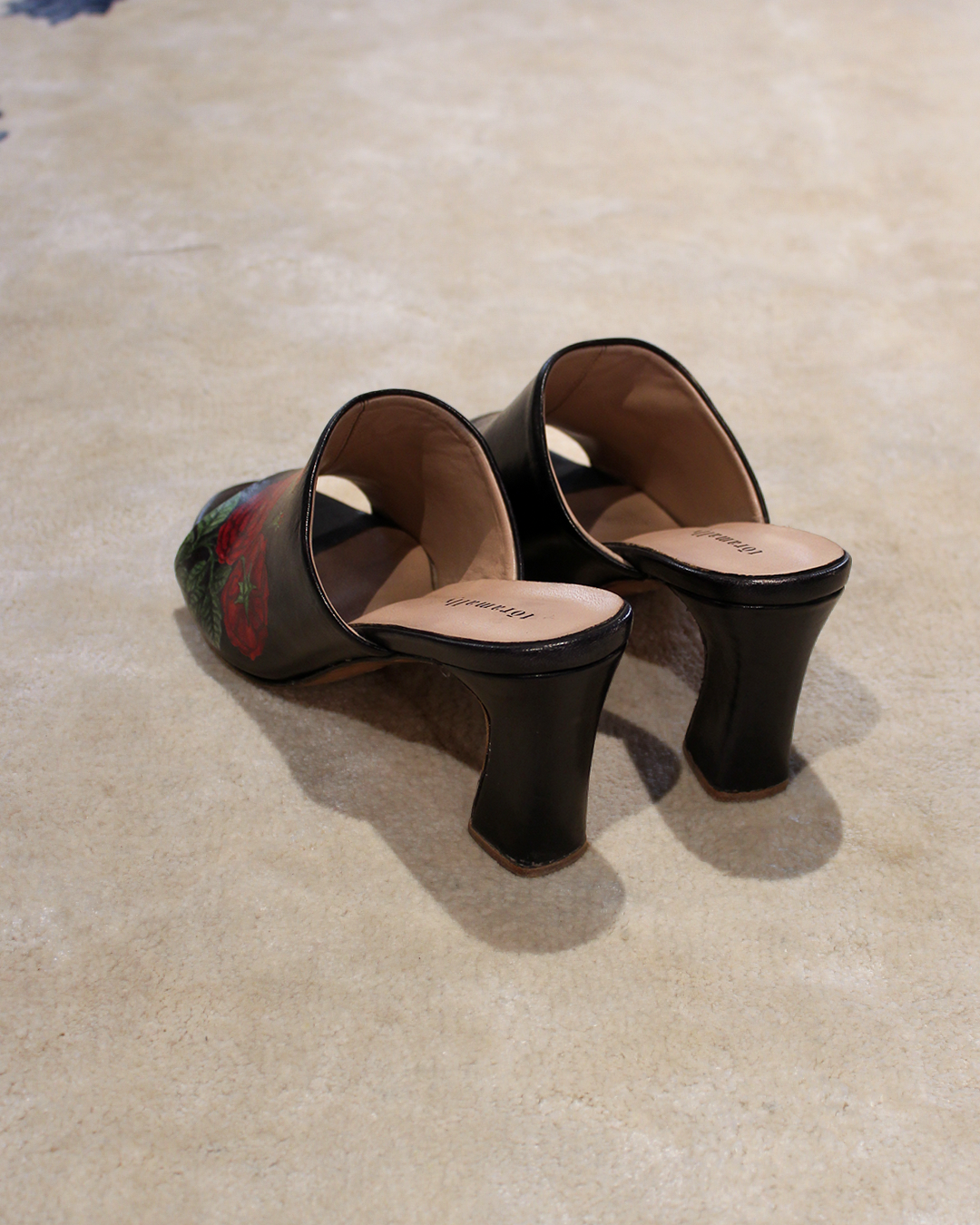 Jackie Handpainted Block Mule