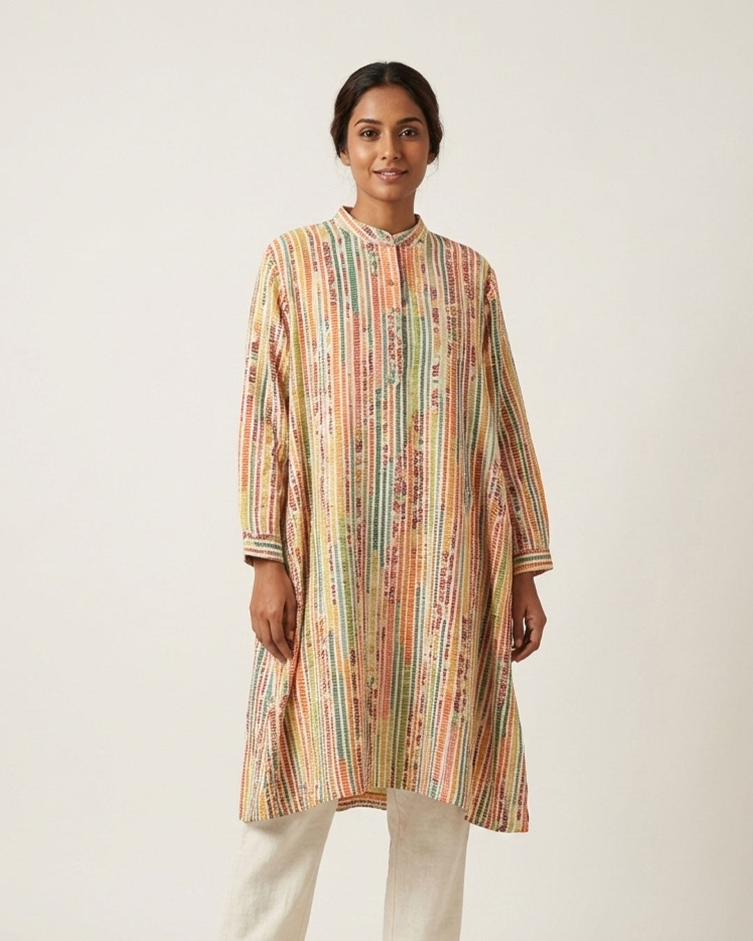 White Handwoven Kurta Set