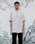 Silver Handwoven Linen Shirt