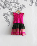 Pink & Green Kanjeevaram Silk Lehenga