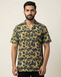 Beige Handwoven Kalamkari Khadi Shirt