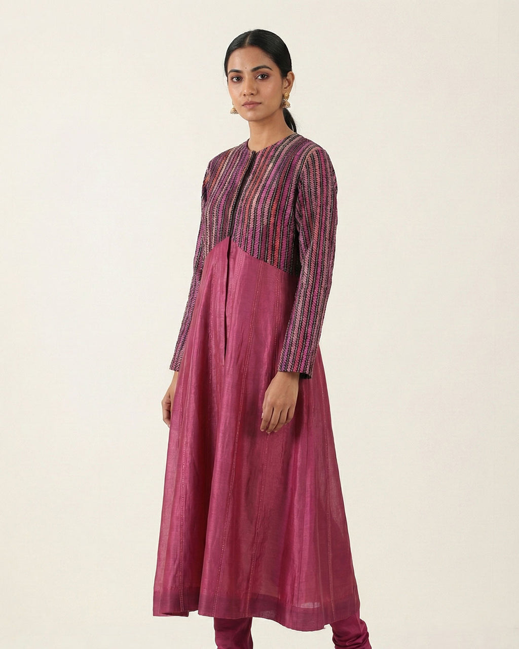 Pink Handwoven Kurta