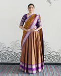 Mustard Handwoven Kanjeevaram Silk Lehenga