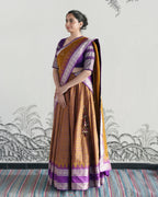 Mustard Handwoven Kanjeevaram Silk Lehenga