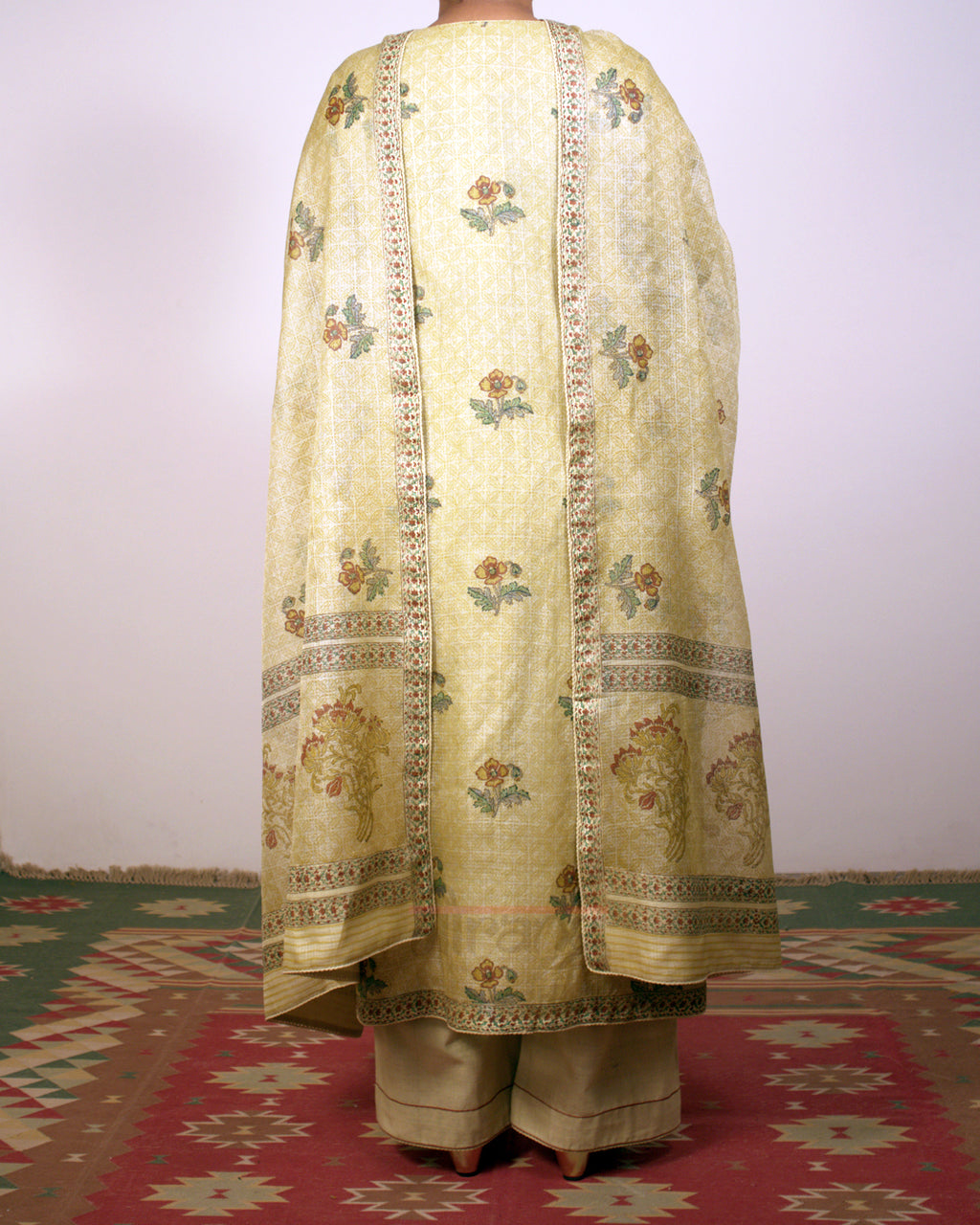 Yellow Printed Kurta Set