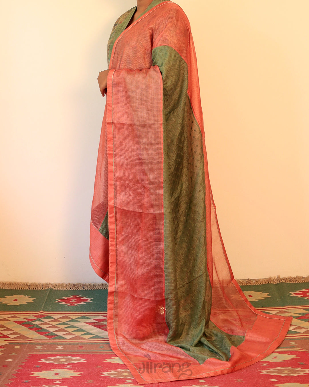 Green Hand Painted Kurta Set