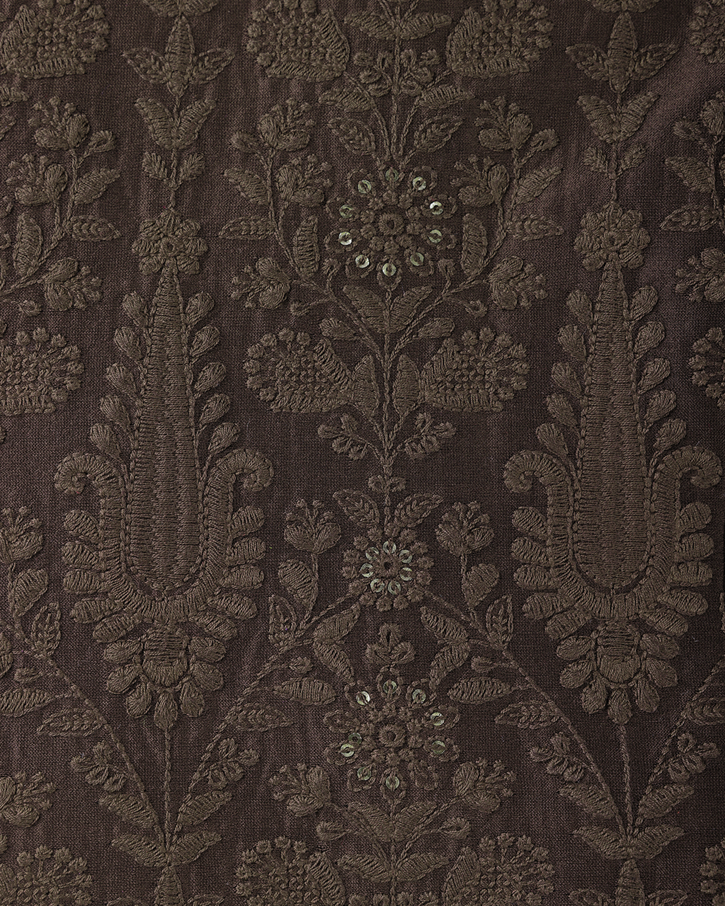 Brown Handwoven Tussar Silk Embroidered Bandhgala