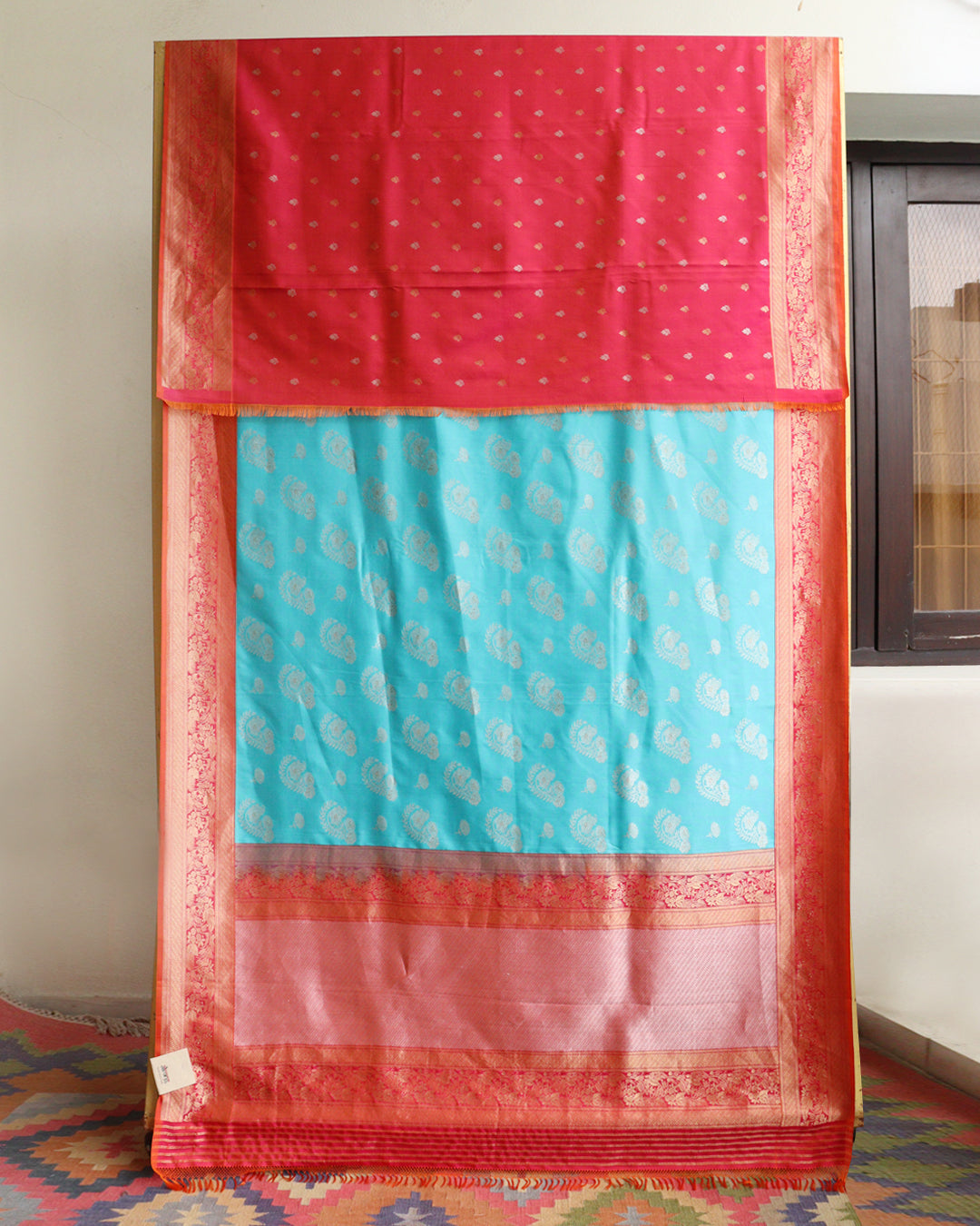 Blue Banaras Silk Saree