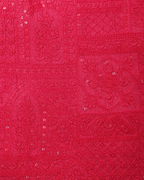 Red Handwoven Tussar Silk Embroidered Bandhgala
