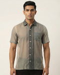 Handwoven Fine Khadi Shirt in Shades of Grey
