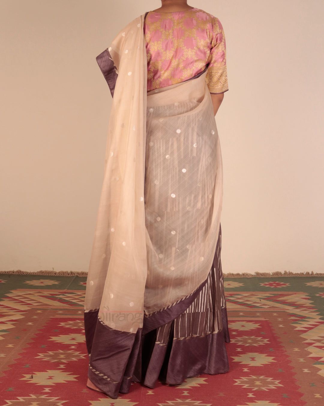 Brown Chanderi Lehenga