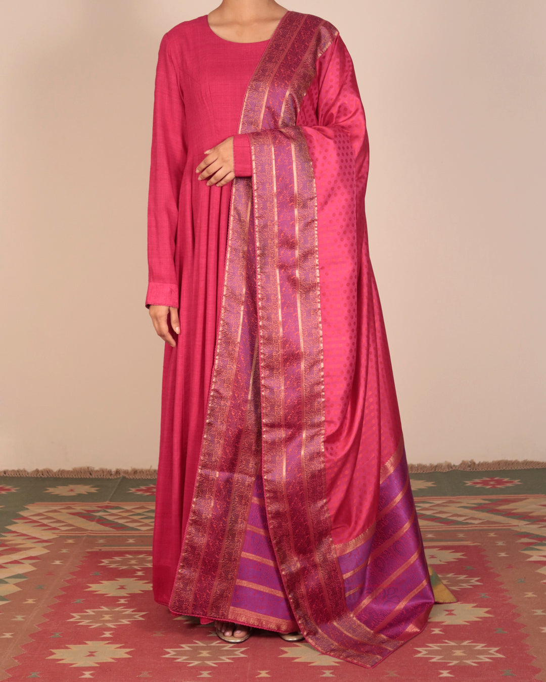 Pink Anarkali Set