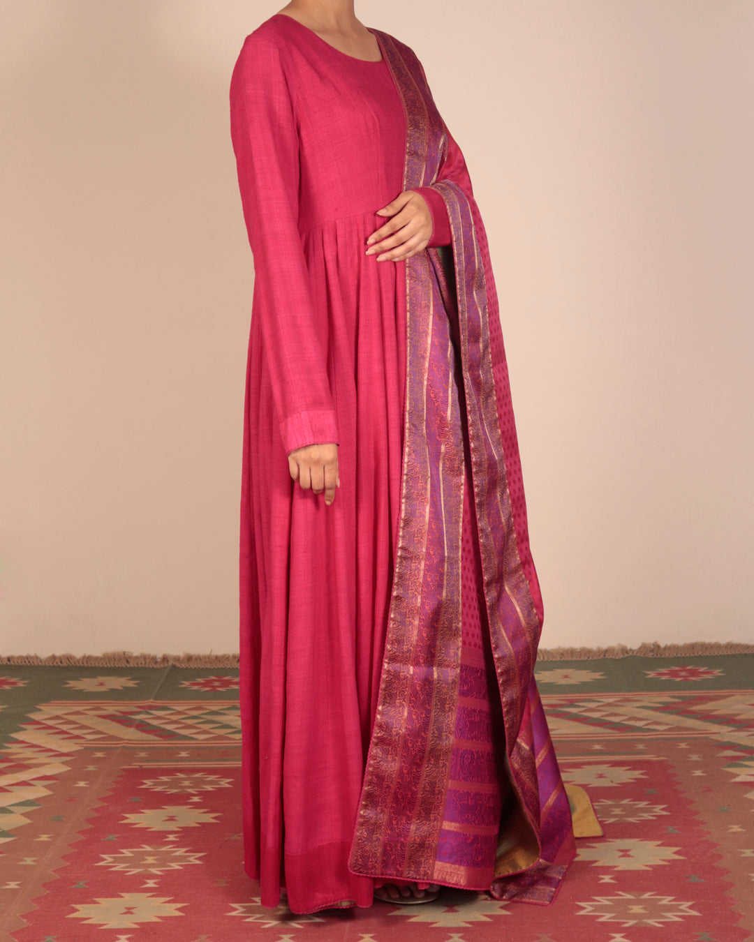 Pink Anarkali Set