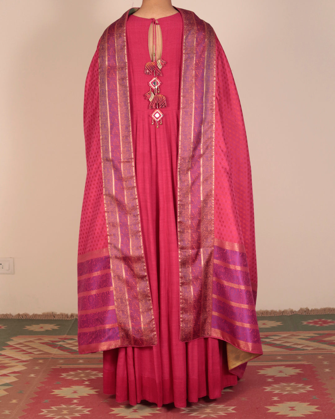 Pink Anarkali Set