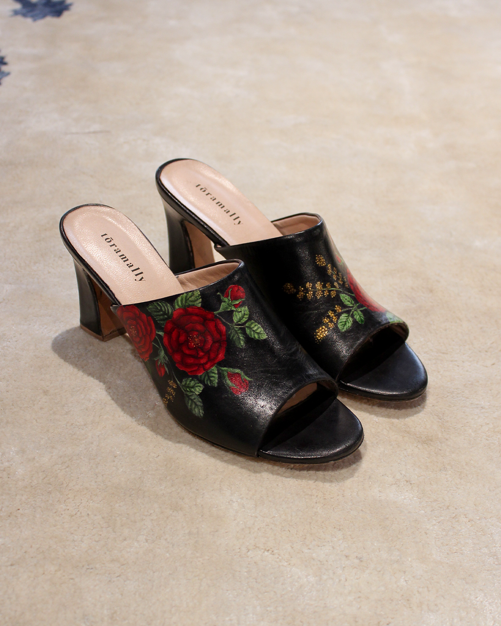 Jackie Handpainted Block Mule