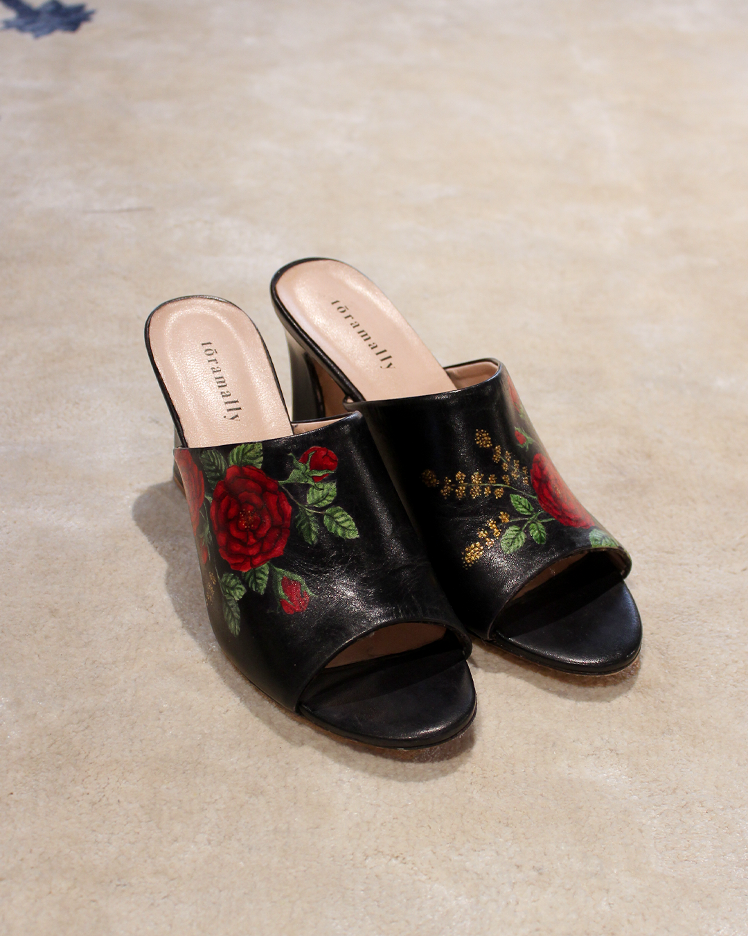 Jackie Handpainted Block Mule