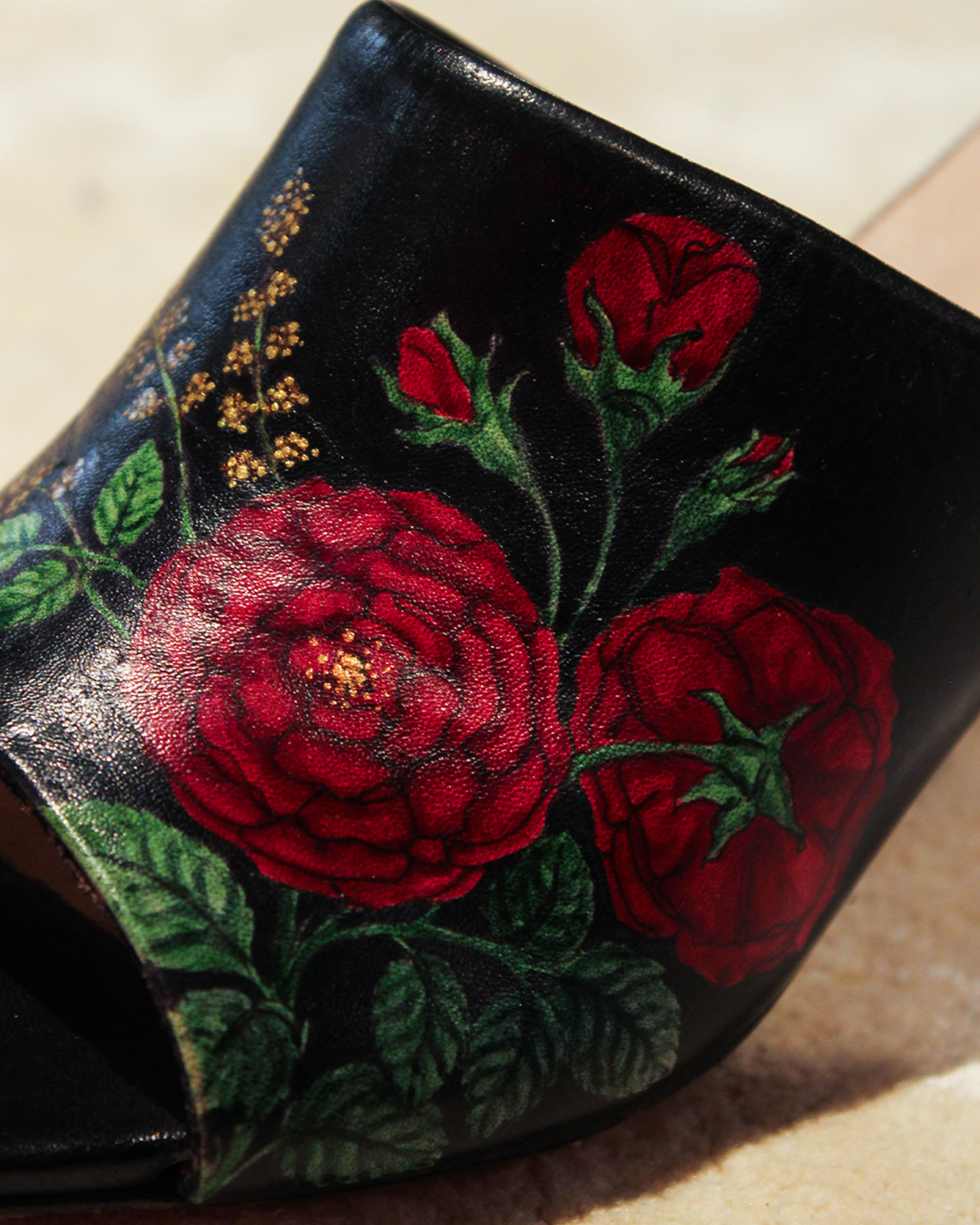 Jackie Handpainted Block Mule