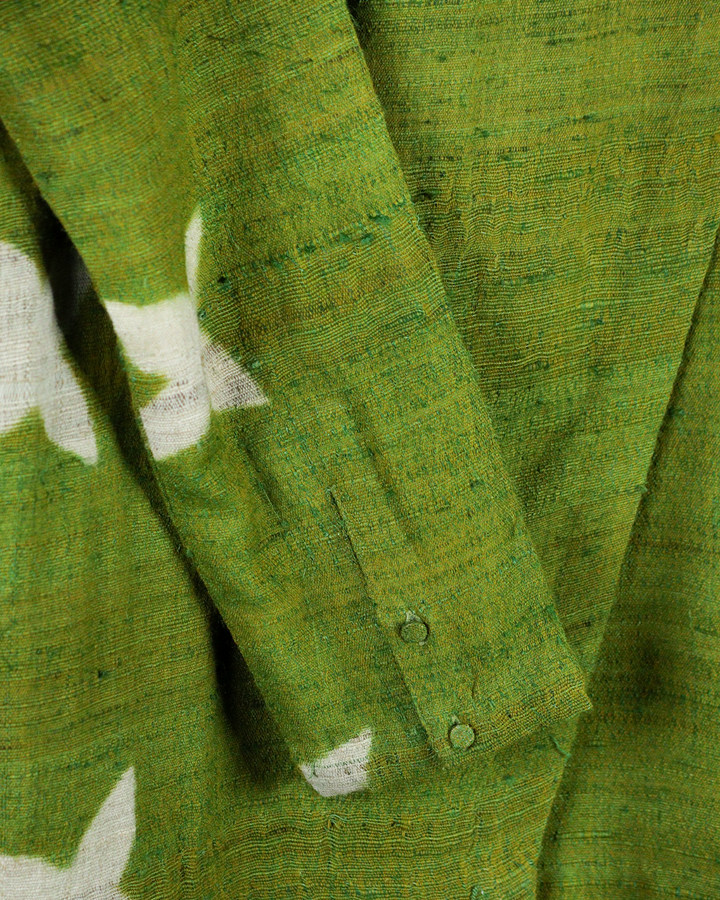 Green Handwoven Muga Silk Short Kurta