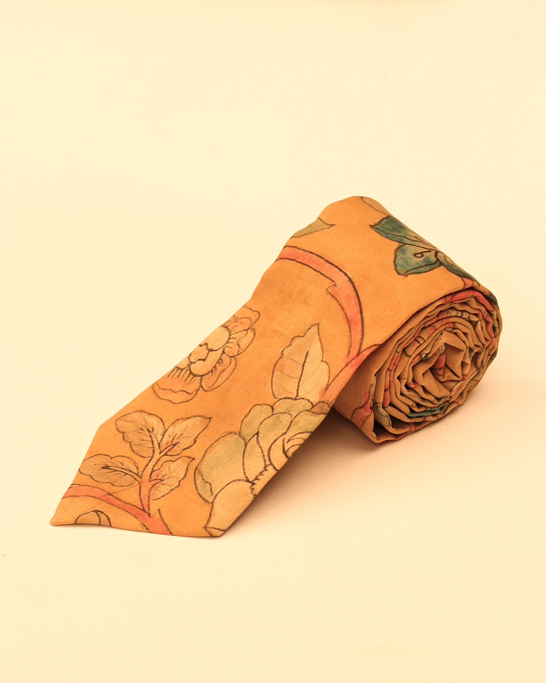 Handpainted Kalamkari Tie