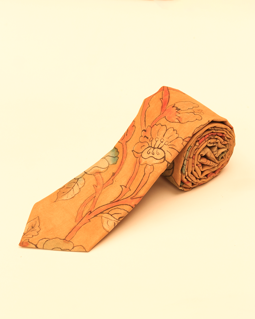 Handpainted Kalamkari Tie