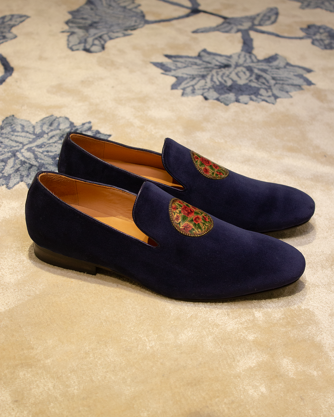 Hand Painted Velvet Slipper
