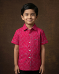 Pink Bandhani Printed Shirt