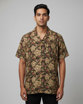 Brown Handwoven Kalamkari Khadi Shirt