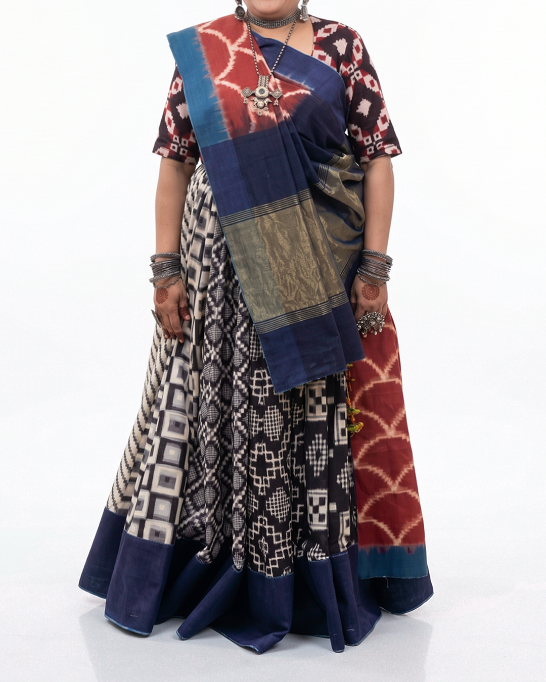 Handwoven Cotton Ikkat Lehenga