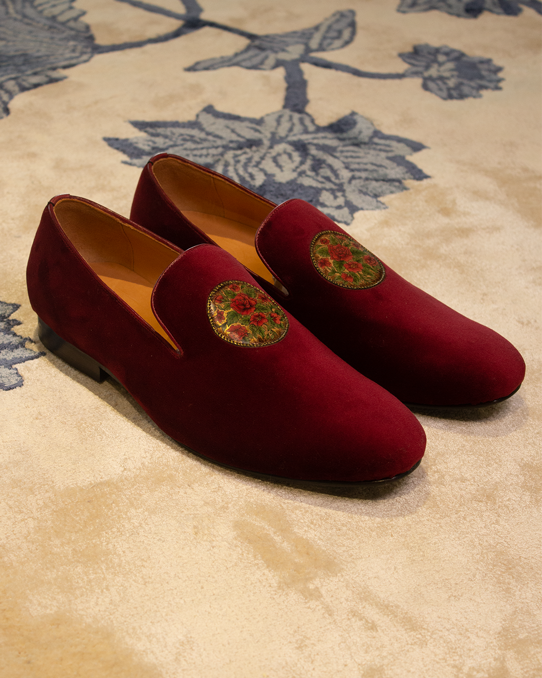 Hand Painted Velvet Slipper