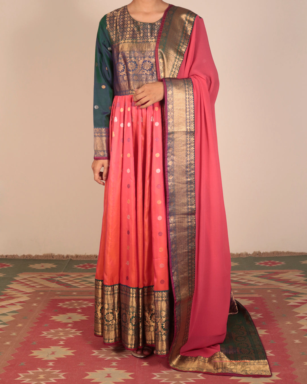 Pink Anarkali Set