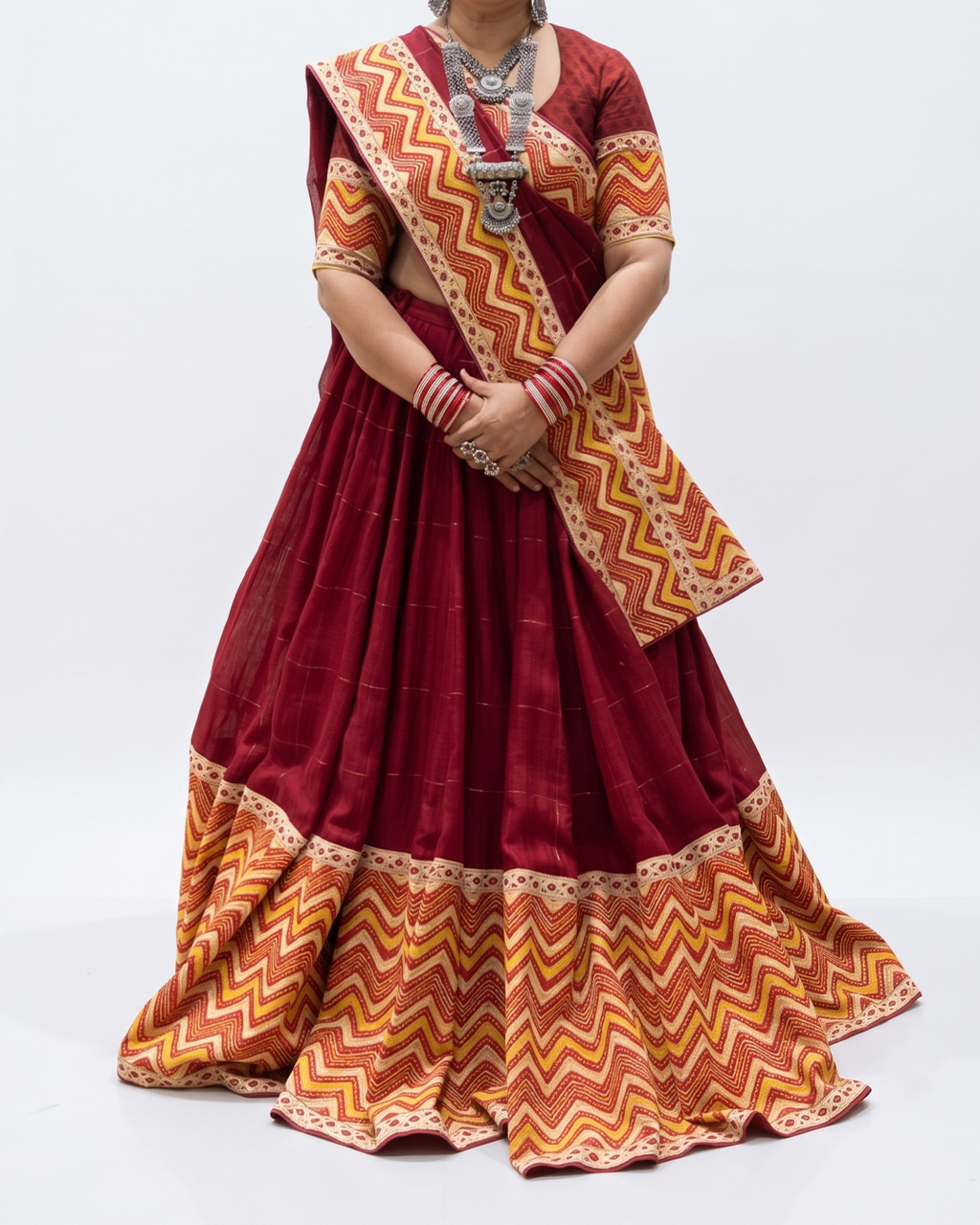 Handwoven Matka Kota Lehenga