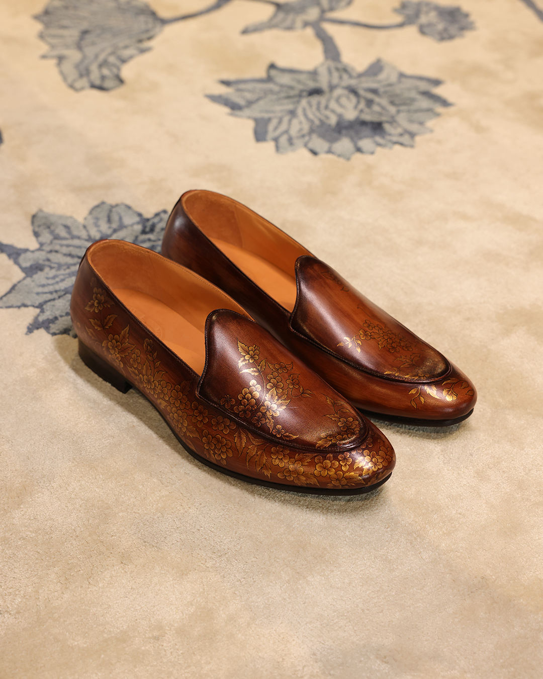 Mr. Luigi Patinated Belgian Loafer