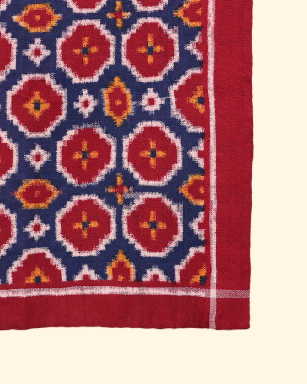 Red Handwoven Patan Patola Pocket Square