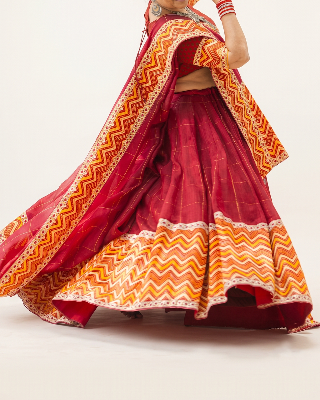 Handwoven Matka Kota Lehenga