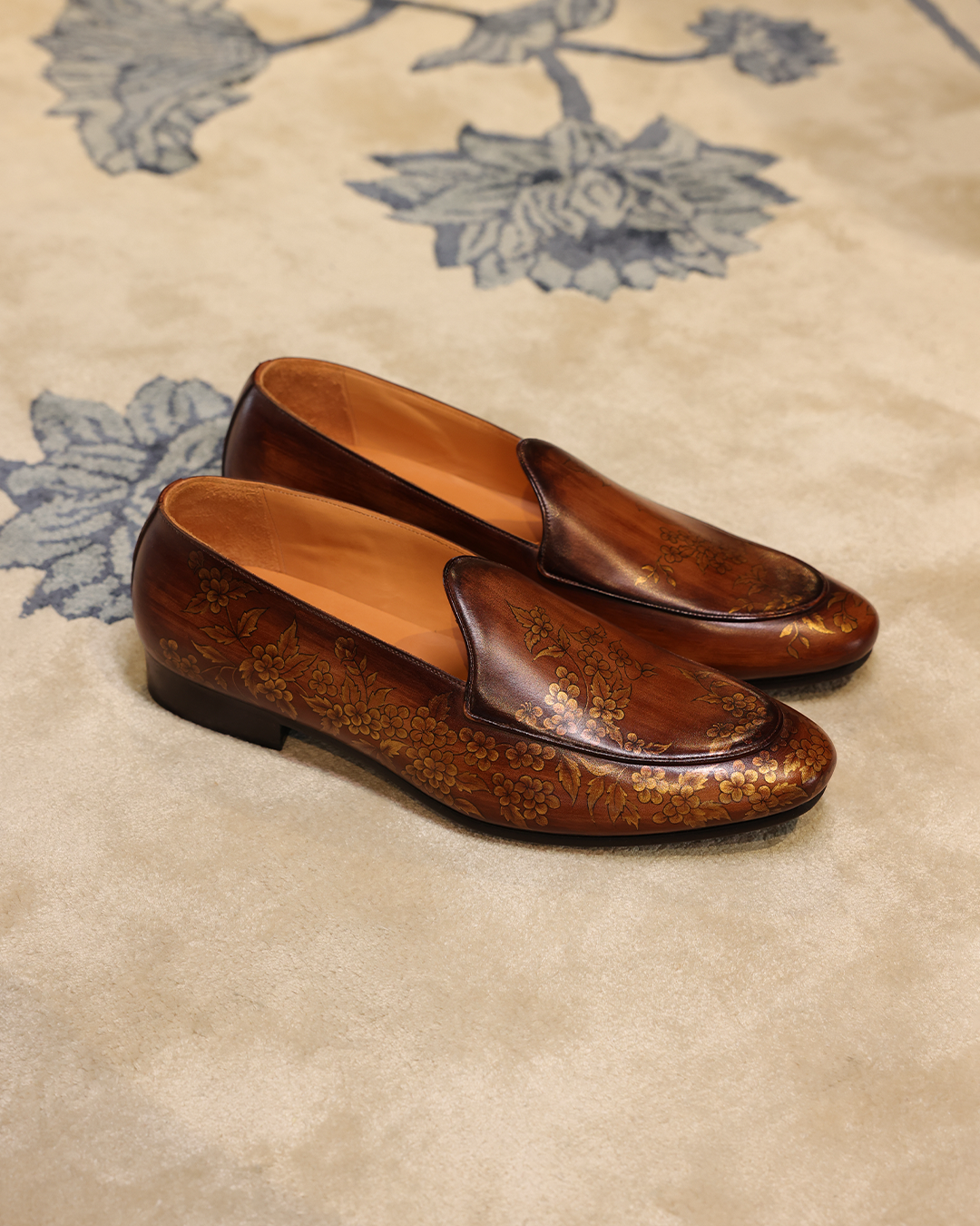 Mr. Luigi Patinated Belgian Loafer