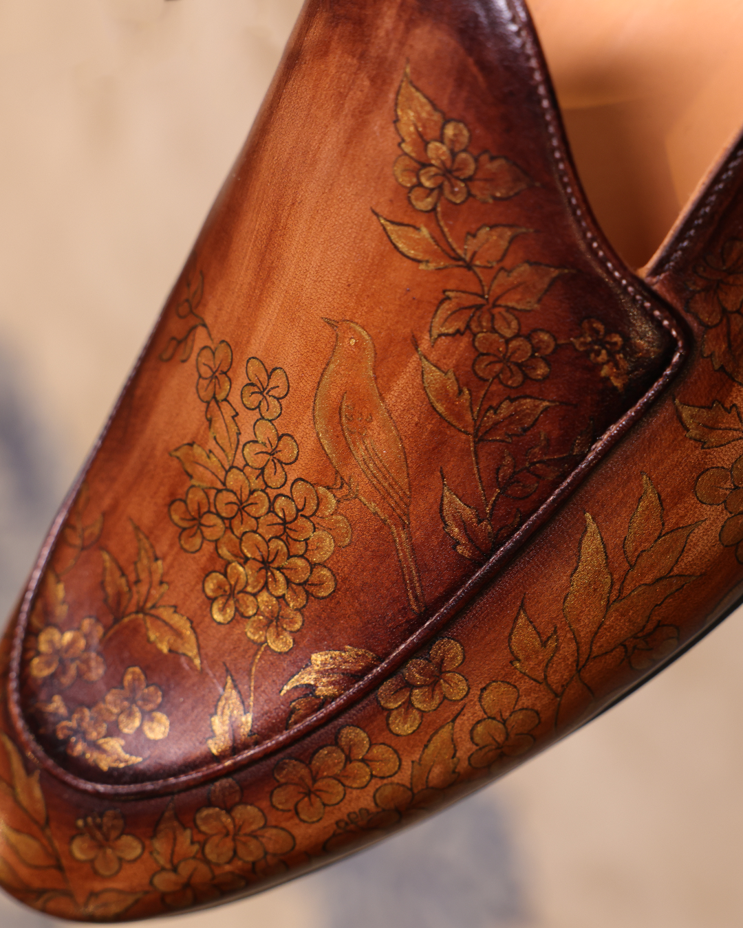 Mr. Luigi Patinated Belgian Loafer