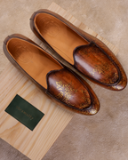 Mr. Luigi Patinated Belgian Loafer