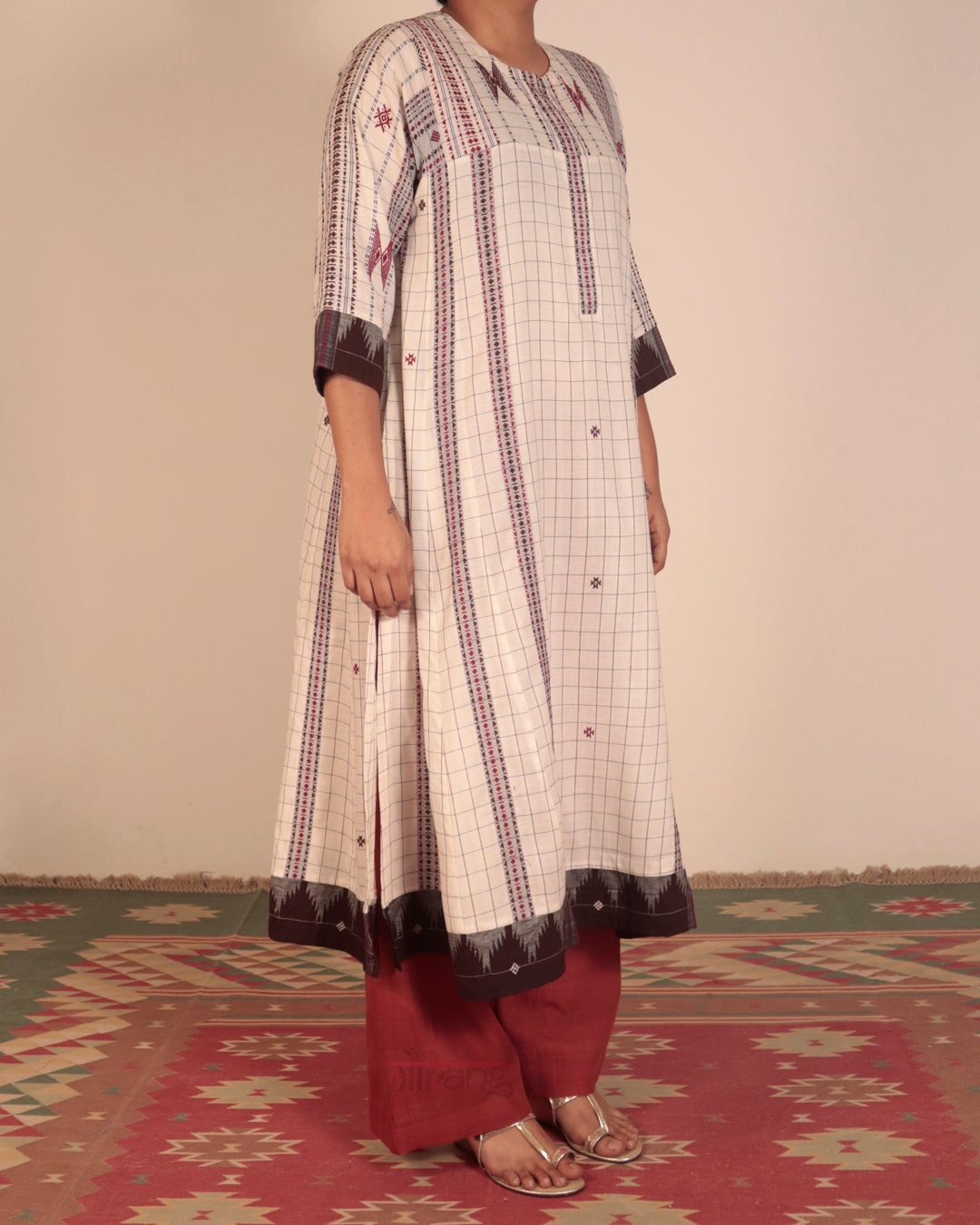Off White Jamdani Kurta Set