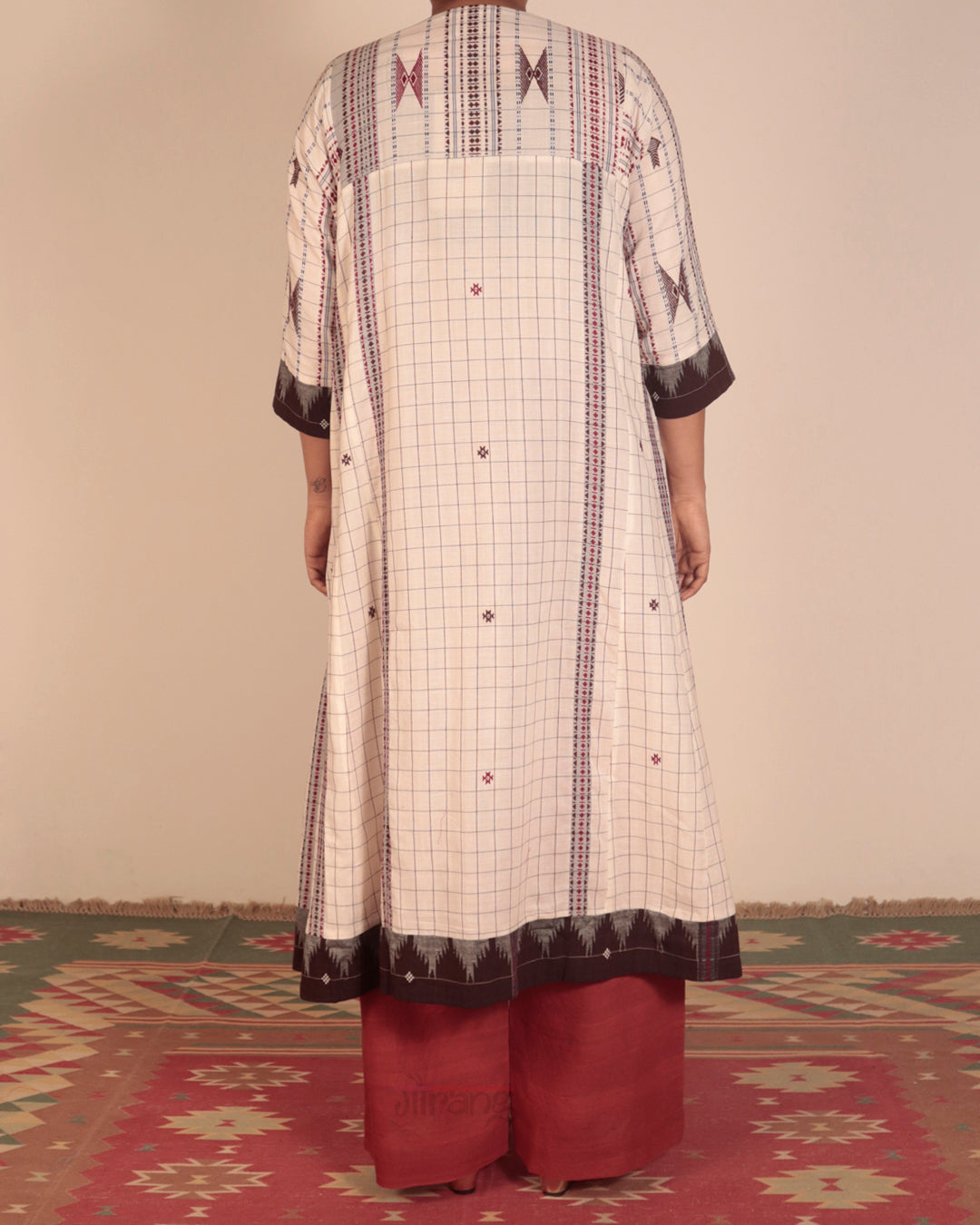 Off White Jamdani Kurta Set
