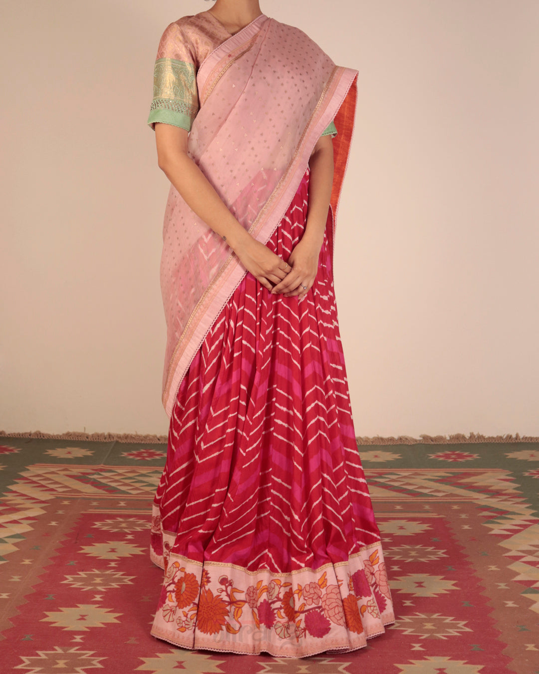 Pink Silk Lehenga