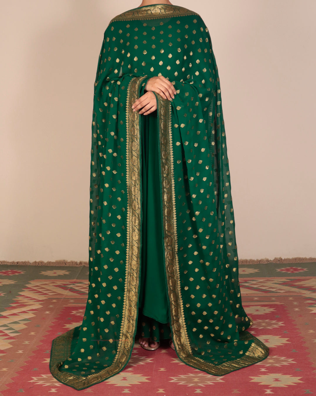 Green Anarkali Set