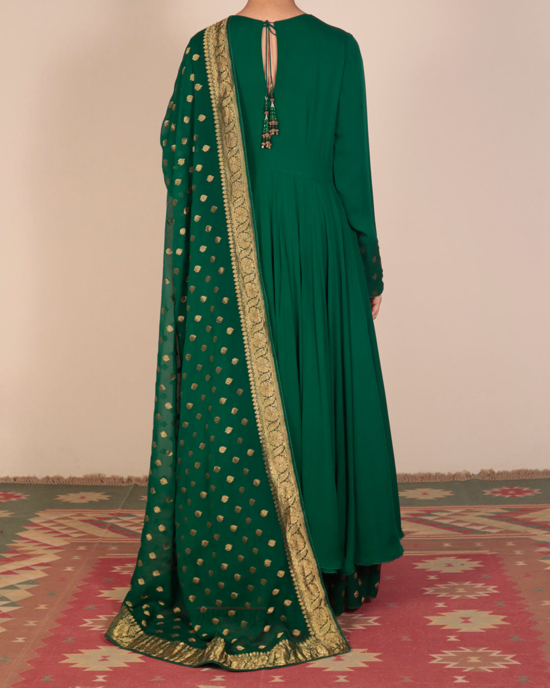 Green Anarkali Set