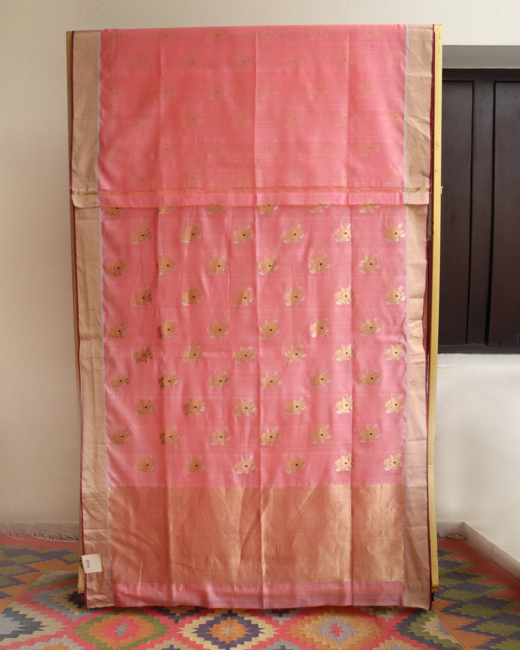 Pink Chanderi Silk Saree