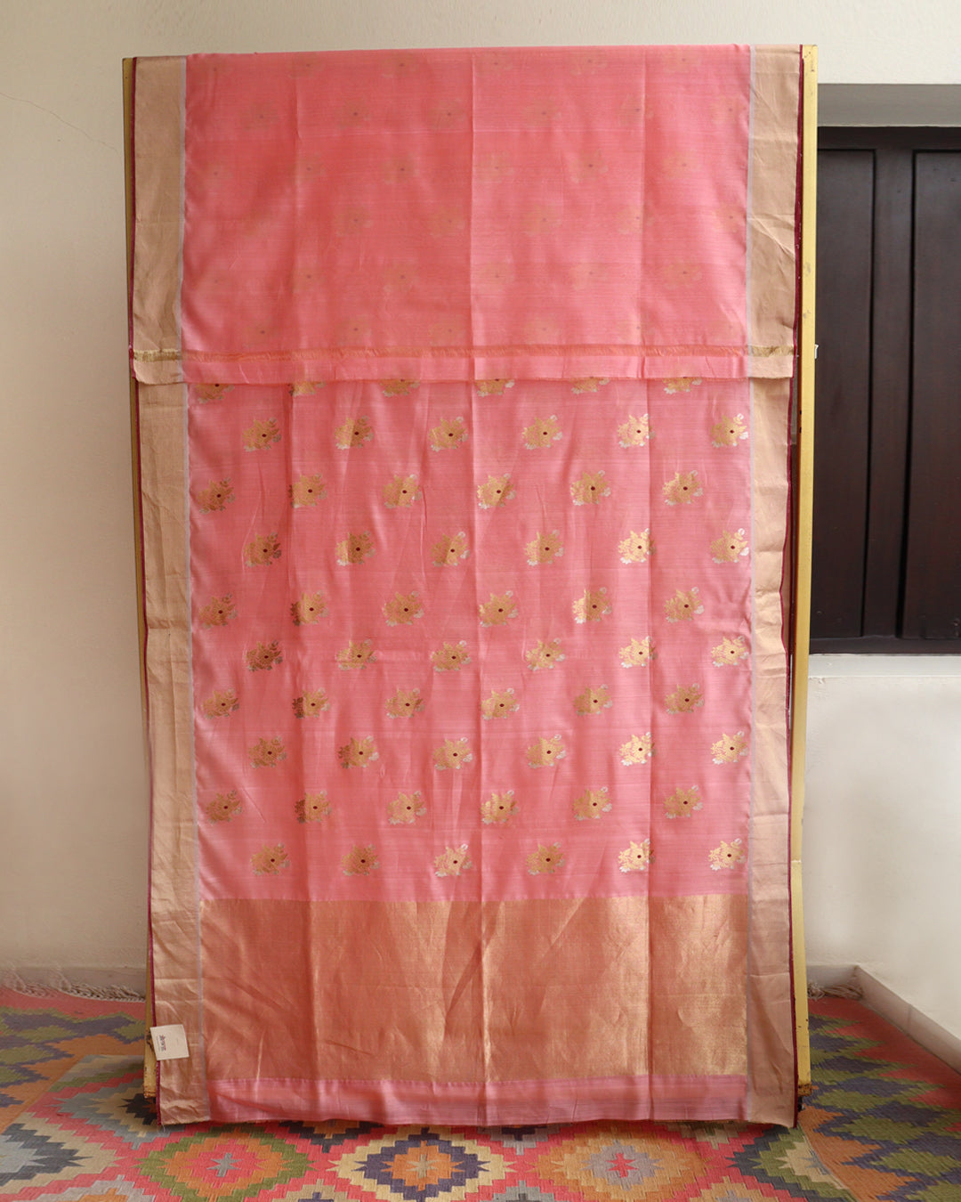 Pink Chanderi Silk Saree