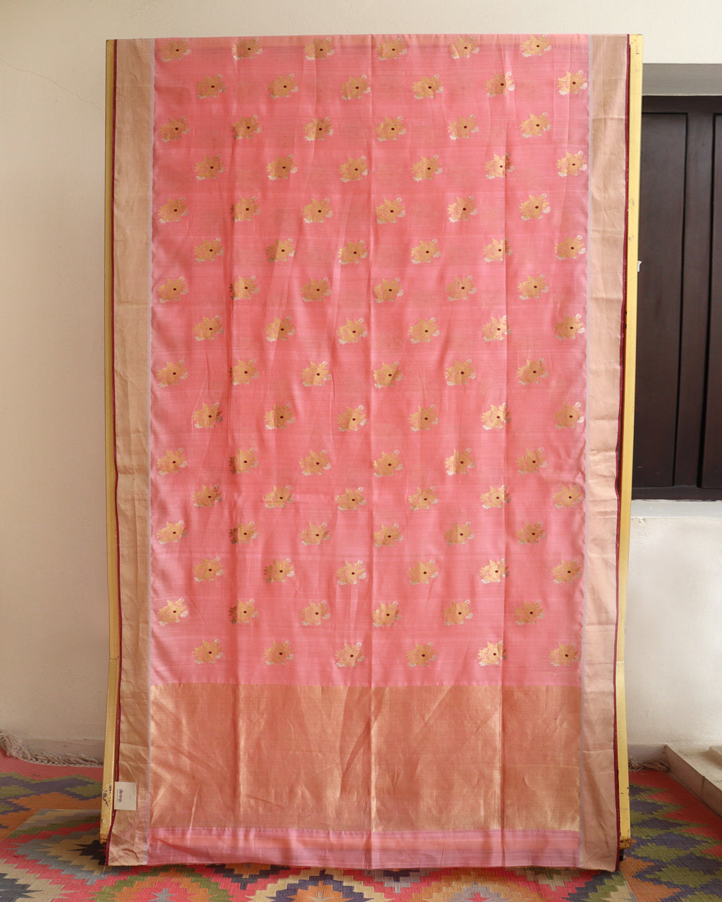 Pink Chanderi Silk Saree
