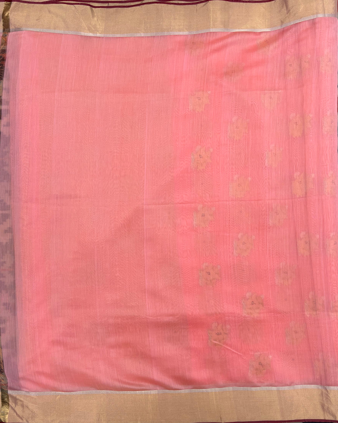 Pink Chanderi Silk Saree