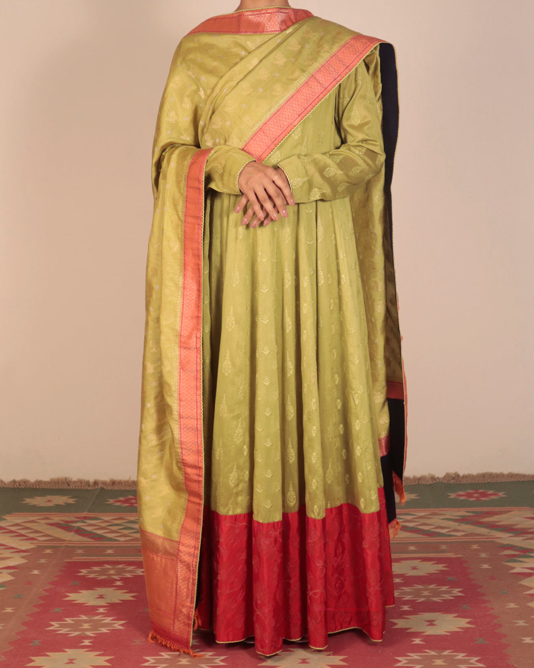 Green Anarkali Set