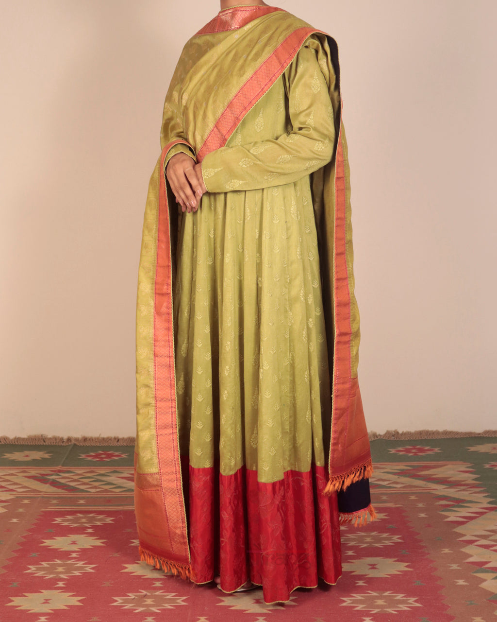 Green Anarkali Set