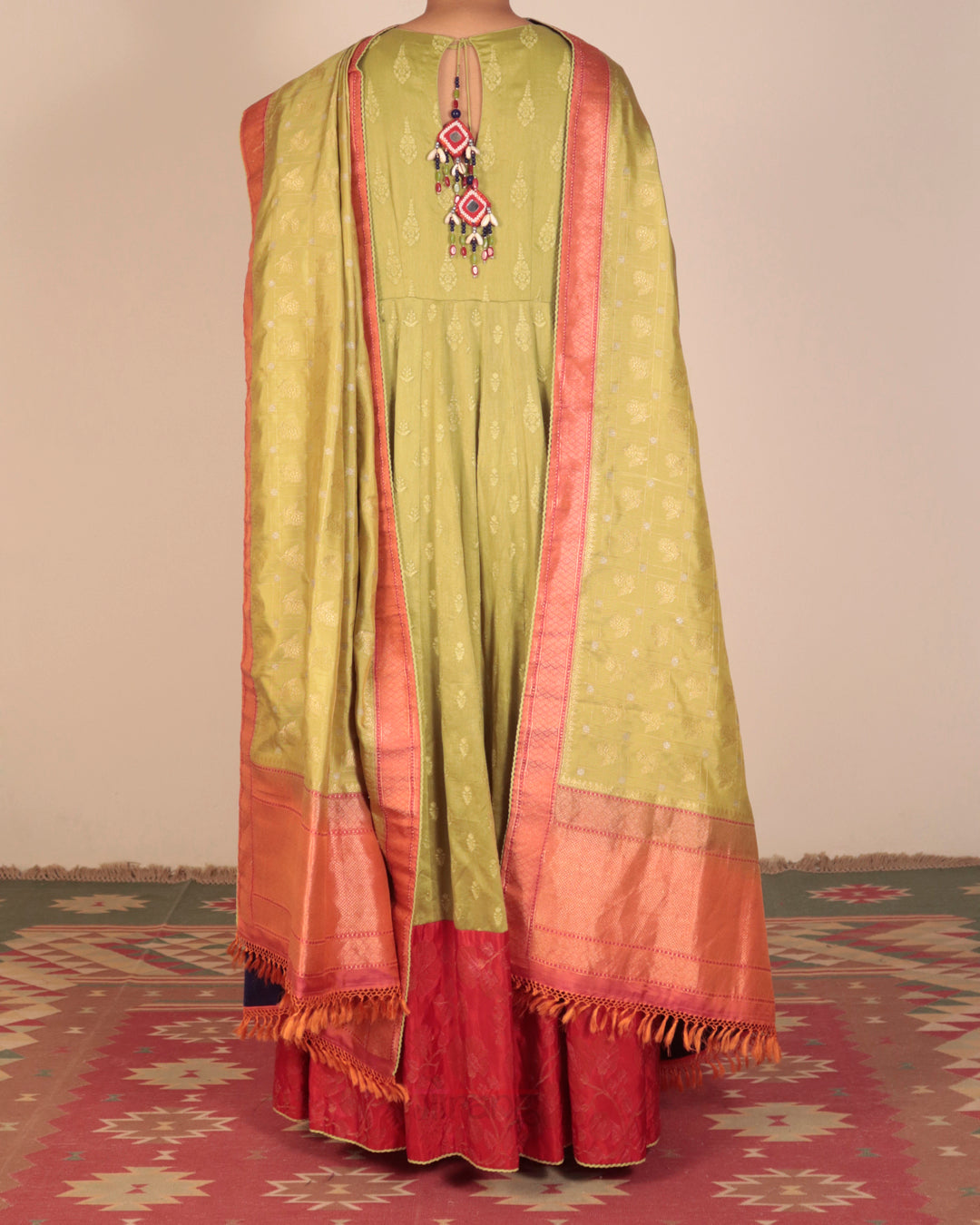 Green Anarkali Set