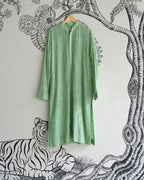 Green Hand Chikankari Embroidered Kurta